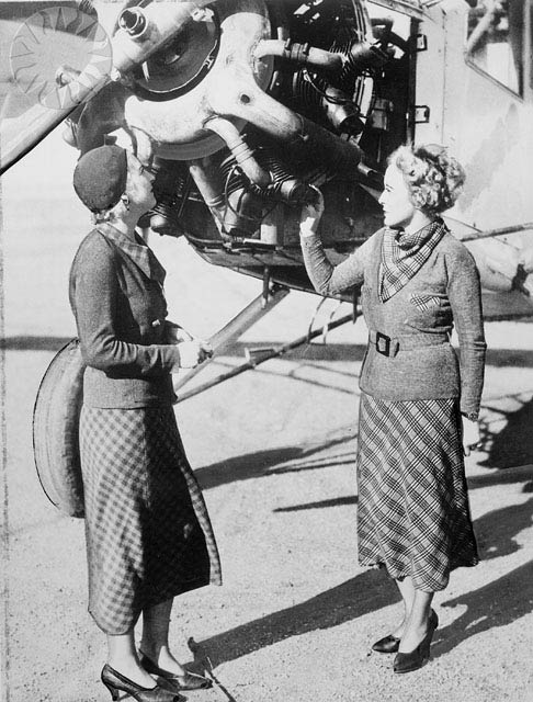 Henrietta Sumner Lantz (L) & Jean LaRene, Ca. December, 1934 (Source: NASM)