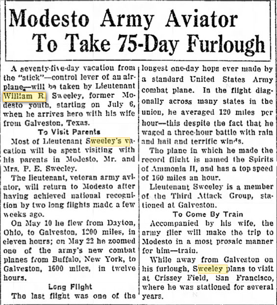 Modesto News-Herald, June 30, 1928 (Source: newspapers.com)