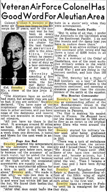 Fresno Bee (CA), December 26, 1944 (Source: newspapers.com)
