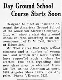D.M. Teel in the Los Angeles Evening Citizen News June 25, 1930 (Source: newspapers.com) 