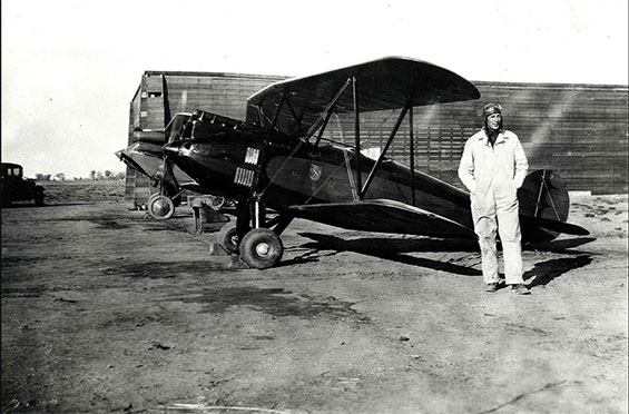 Arizona Air Service Great Lakes Aircraft With Jack Thornburg, 1929 (Source: AMP)