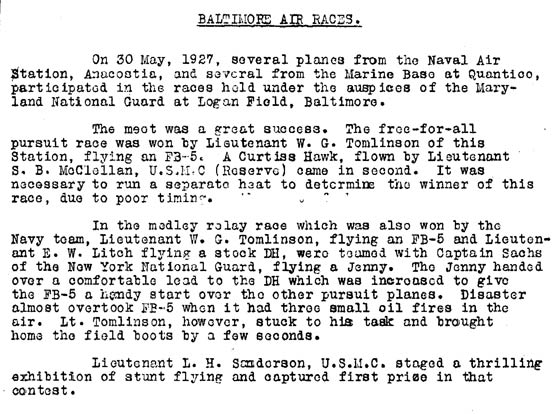 Bureau of Aeronautics Newsletter, June 2, 1927 (Source: Webmaster)