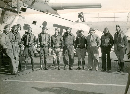 Informal Portrait, Flight Crew on Board U.S.S. Lexington, April 6, 1928