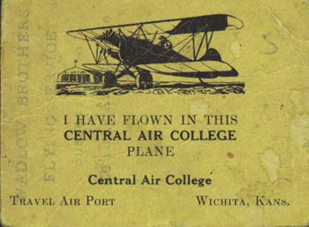 Wadlow Brothers Flight Card, Date Unknown (Source: Avery)