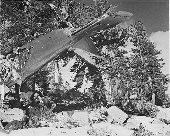 T.W.A. DC-2 Crash Site Ca. June, 1938 (Source: Woodling) 