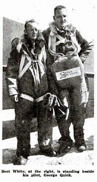 Bert White (R) & G.C. Quick, Popular Aviation, February, 1932 (Source: PA)