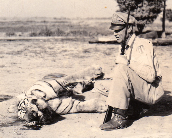 Lee Willey and Asian Tiger, March 17, 1945