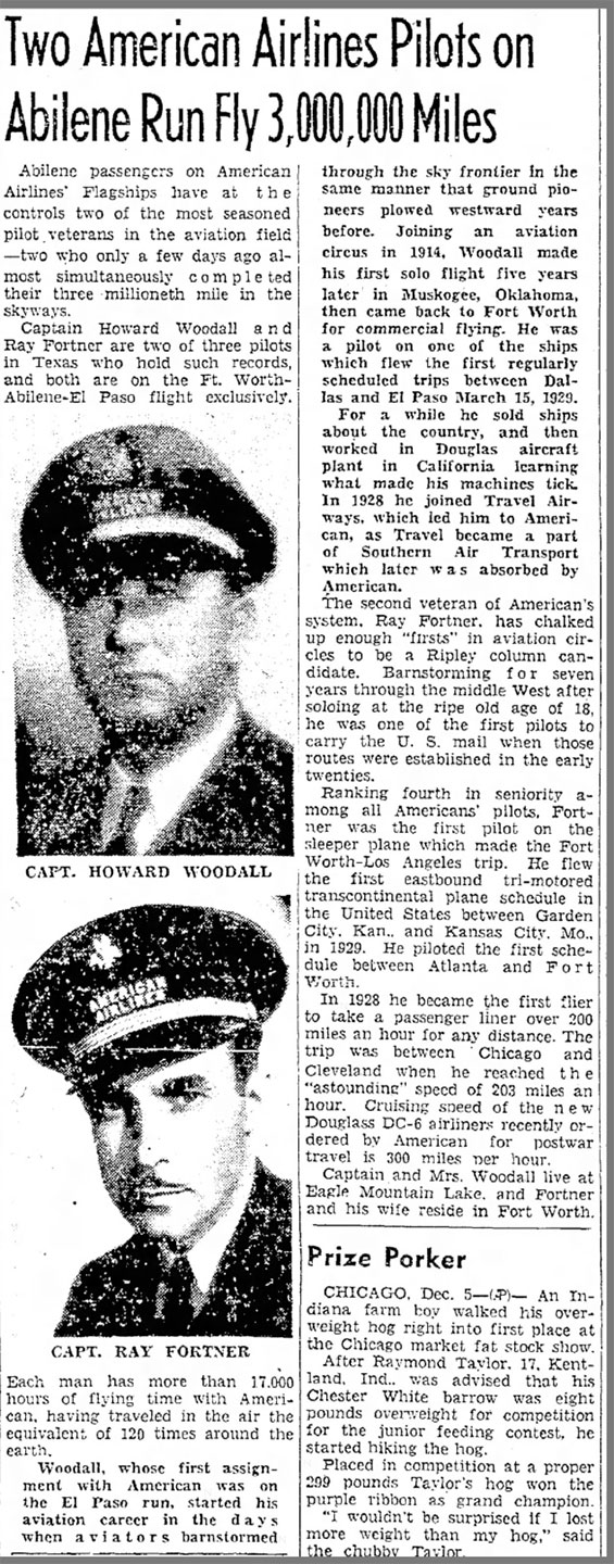 Abilene Reporter-News, December 5, 1944 (Source: newspapers.com) 