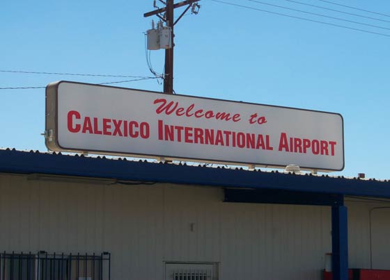 Calexico Terminal Sign, September 23, 2002 (Source: Webmaster)