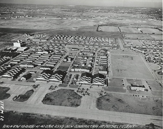 Mitchel Field Looking North, January 10, 1940 (Source: Cradle of Aviation Museum) 