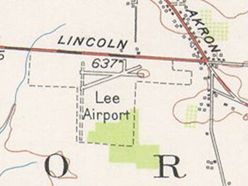 Location of Lee Airport, Lockport, NY, 1948