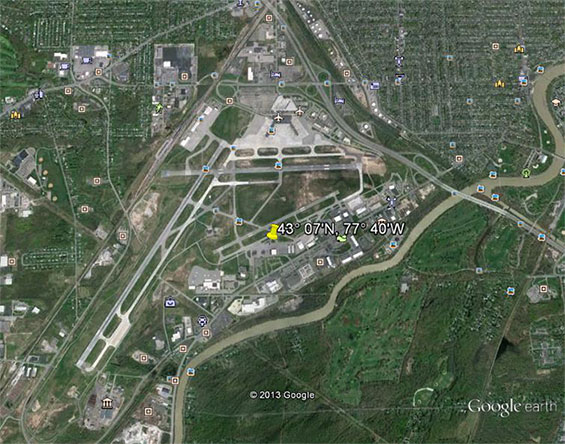 Rochester International Airport, December 12, 2013 (Source: Google Earth)