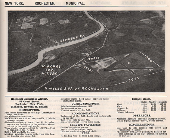 Rochester Municipal Airport, 1933 (Source: Webmaster)