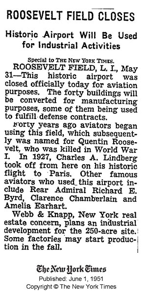 The New York Times (NYT), June 1, 1951 (Source:NYT)