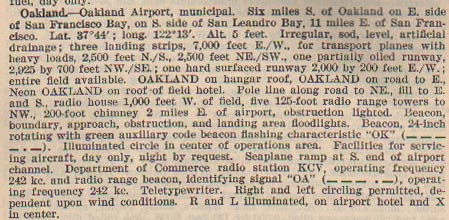 Oakland Municipal Airport, Ca. 1937 (Source: Webmaster) 