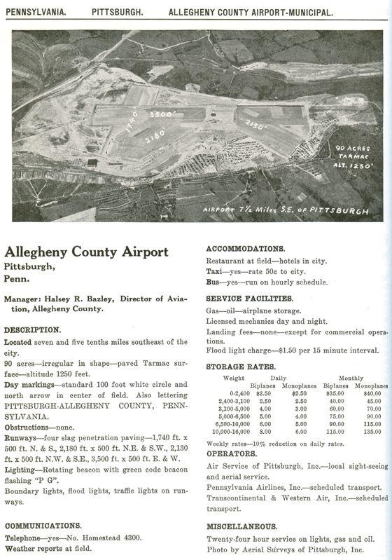 Allegheny County Airport, Pittsburgh, PA, ca. 1933