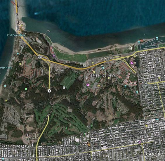 Crissy Field Location, San Francisco, CA, 2010 (Source: Google Earth)