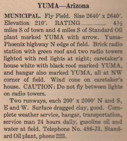 Yuma, AZ, Fly Field, Ca. 1931 (Source: Webmaster)